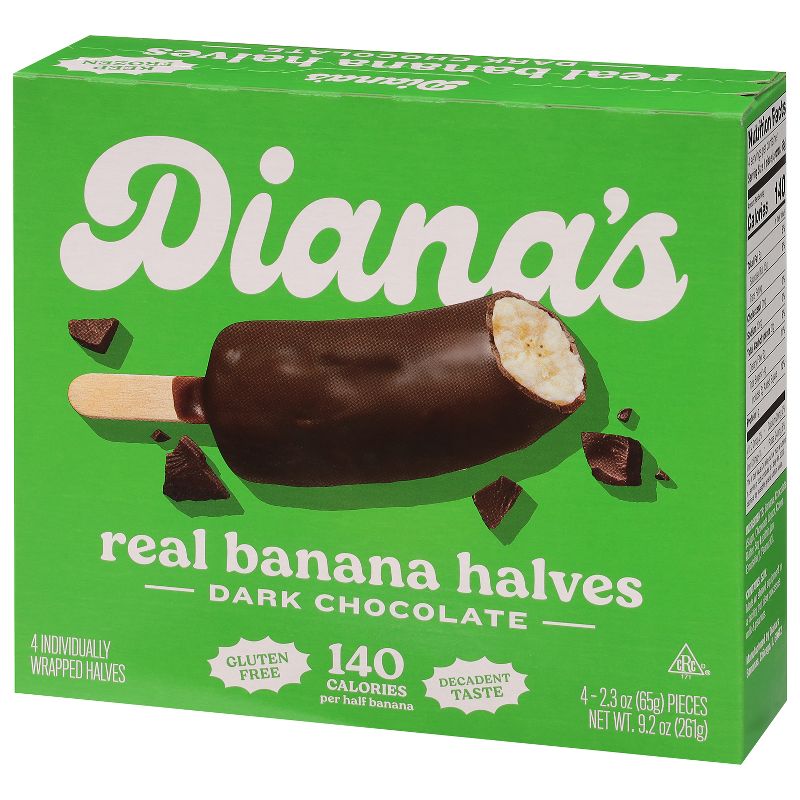 Diana&#39;s Bananas Frozen Dark Chocolate Real Banana Halves - 9.2oz, 3 of 5