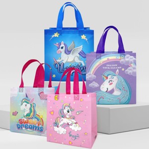 Wrapables Non-Woven Reusable Gift Bags with Handles for Parties, Birthdays, Favors and Treats (Set of 8) - 1 of 4
