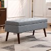TiramisuBest 43.3" Brown PU Leather Storage Bench Ottoman for Bedroom, Entryway & Foot of Bed - 4 of 4