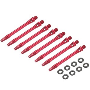 Unique Bargains 2BA Thread Aluminum Dart Shafts with Rubber Rings for Steel Tip 8 Pcs - 1 of 4