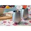 RSVP International Stainless Steel Stemless Wine Glass Set/2, 11 oz - 4 of 4