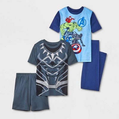 Boys' Marvel Avengers 4pc Pajama Set - Blue