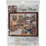 Design Works Counted Cross Stitch Kit 11"X13"-Sidewalk Cafe (14 Count)
