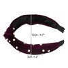 Unique Bargains Women's Bling Twisted Faux Pearl Velvet Headband Hairband Accessories 1.2 Inch Wide 1 Pc - 4 of 4