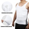 Unique Bargains Men Body Slimming Tummy Shaper Underwear Stretch Shapewear Waist Girdle Shirt Nylon - 3 of 4