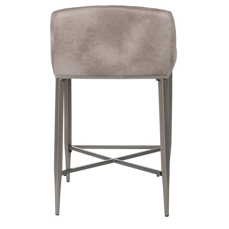 Set of 2 Phoenix Non Swivel Counter Height Barstool Gray - Hillsdale Furniture, 5 of 18