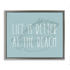 Stupell Industries Better at Beach with Shell, 31" x 25" - 1 of 4