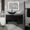 ELECWISH 28-Inch Bathroom Vanity, Modern Black Wall Mounted Bathroom Vanity with 1-Door and 1-Drawer - 2 of 4