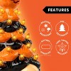 Joyfy 8.5'' Tall Halloween Tabletop Tree Decoration, Pumpkin Gnome Ceramic Tree with Built-in LEDs for Halloween Party Supplies Indoor Decorations - 2 of 4