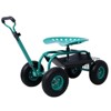 VisioGear Rolling Garden Scooter, Garden Cart Seat with Wheels and Tool Tray, 360 Swivel Seat, Green, 42.5"*17.7"*22.4" - 4 of 4