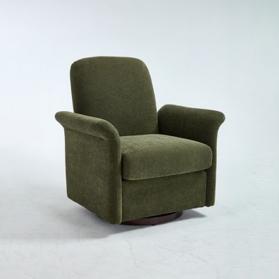 Lirago 33" Wide Dark Green Swivel Accent Chair
