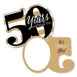Big Dot of Happiness We Still Do - 50th Wedding Anniversary - Shaped Thank You Cards - Anniversary Party Thank You Cards with Envelopes - Set of 12