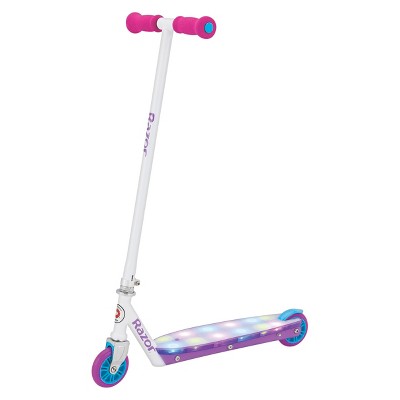 pink and white scooter