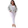 Agnes Orinda Women's Plus Size Notched Lapel Long Sleeve Plaid Tweed Blazers - 3 of 4