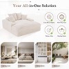 Wide Modern Chaise Lounge Sleeper Sofa Bed with Pillows, No Assembly for Living Room or Apartments -3irtyhousy - 3 of 4