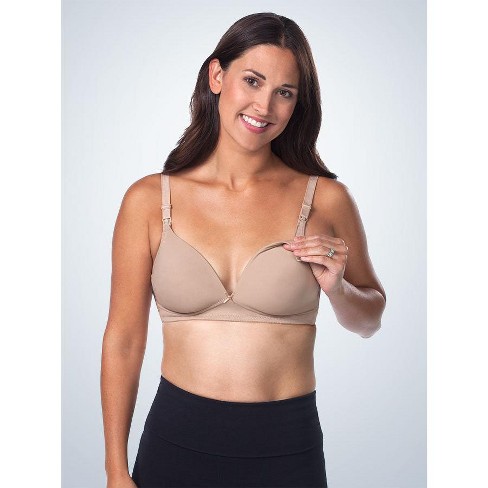 Leading Lady The Dorothy - Wirefree Maternity To Nursing T-shirt Bra In  Warm Taupe, Size: 38b : Target