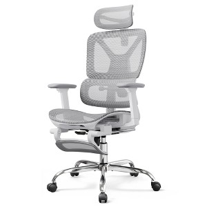 GALAXHERO Ergonomic Mesh Office Chair, Heavy Duty High Back Reclining Swivel Chair, Home Chair with Lumbar Support, SGS Class 4 Gas Lift,White - 1 of 4