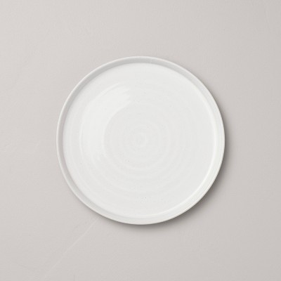 8.5" Flared Brim Stoneware Salad Plate Vintage Cream - Hearth & Hand™ with Magnolia