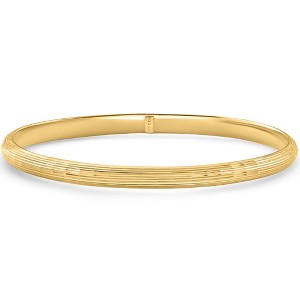 Pompeii3 5mm Brushed Bangle Bracelet 18k Yellow Gold Over Silver - 1 of 2