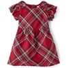 The Children's Place Baby Girls Matching Family Christmas Short Sleeve Plaid Satin Fit And Flare Dress - 2 of 4