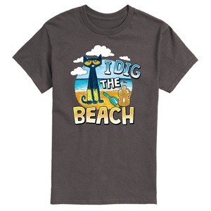 Men's - Pete the Cat - I Dig The Beach Short Sleeve Graphic T-Shirt - 1 of 4