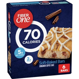 Fiber One Cinnamon Coffee Cake Soft Baked Snack Bars - 6ct - 1 of 4