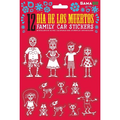 Gamago GAMAGO Dia De Los Muertos Car Stickers | Set of 12