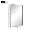 Spassway 38"H x 26"W Rectangle Decorative Aluminum Alloy Mirror Art Designs for Living Room Bedroom Entryway Office Home Black/Gold/Sliver Available - 4 of 4