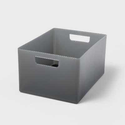 Large Bathroom Organizer Bin With Handles Clear - Brightroom™ : Target