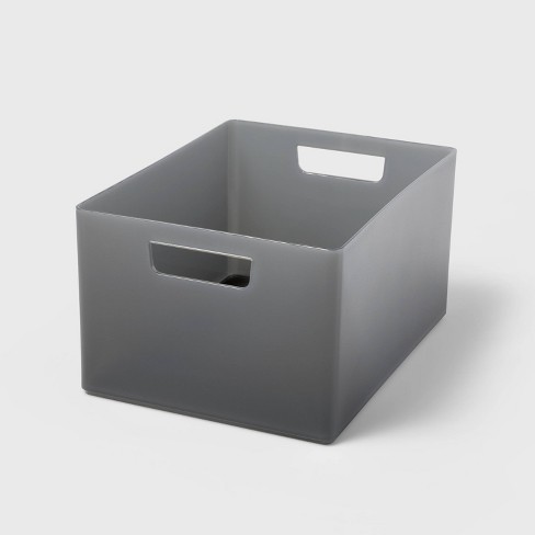 Extra Large 12 X 9 X 6.5 Plastic Bathroom Organizer Bin With Handles  Black - Brightroom™ : Target