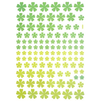 Slickblue Colorful Flower Wall Decals – Floral Vinyl Stickers in Green/Yellow/Pink, Multiple Design Options 19.7" x 27.6"