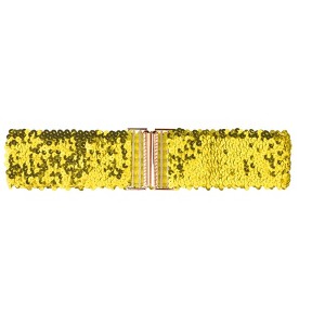 Allegra K Womens Elastic Waist Belt Sequins Decor Metal Interlock Buckles Belts for Dresses 1 Pc - 1 of 4