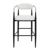 SKRAN Mid Century Upholstered Counter Height Bar Stools Set of 2 with Back Metal Armrests and Legs for Kitchen Island 260 LBS Weight Capacity - 4 of 4