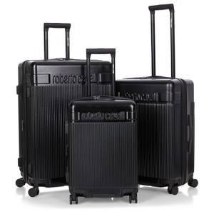 ROBERTO CAVALLI MILANO Luxury 3 Piece Luggage Set, Expandable Hard Shell Suitcases with 8 Spinner Wheels, Combination Lock Large Suitcase Set - 1 of 4