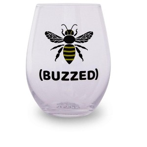 Toynk Bumble Bee "Buzzed" Oversized Stemless Wine Glass | Holds 20 Ounces - 1 of 4
