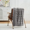 Itopfox Cozy Bliss Faux Fur Throw Blanket for Couch, Ultra Soft Plush Winter Blanket for Sofa Bedroom Living Room, Grey - 2 of 4