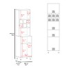Gulches Modern High Double Cabinet Kitchen Pantry, Storage Cabinet, White, 19.7" W x 80.3" H x 19.6" D - 3 of 4
