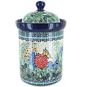 Blue Rose Polish Pottery 493 Ceramika Large Canister - 1 of 1