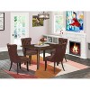 5-Piece Mahogany Finish Solid Wood Top - Rectangular Dining Room Set  (Seats-4) - 2 of 4