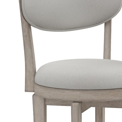 Aged Gray 36" Wood Swivel Counter Stool with Plush Seat