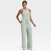 Women's Airy Sleek Ribbed Wide Leg Sweatpants - All In Motion™ - 3 of 4