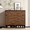 Vintage Brown Walnut Wood Block Vinyl Peel and Stick Wallpaper Roll Self-Adhesive Contact Paper (Covers 36 sq. ft.) - 4 of 4