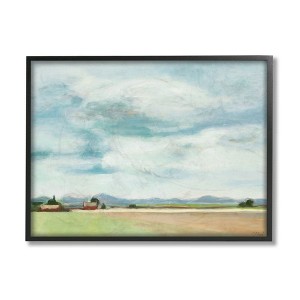 Stupell Industries Red Barn Farm Landscape Soft Blue Sky - 1 of 4