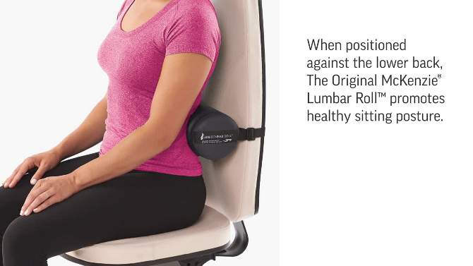 The Original McKenzie SlimLine Lumbar Support by OPTP – USA-Made Lower Back Support for Office Chair, Car Back Support, and Travel Lumbar Pillow, 2 of 8, play video