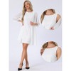 Allegra K Women's Wedding Guest Lace Sequin Two Pieces Elegant Dress Set - 2 of 4