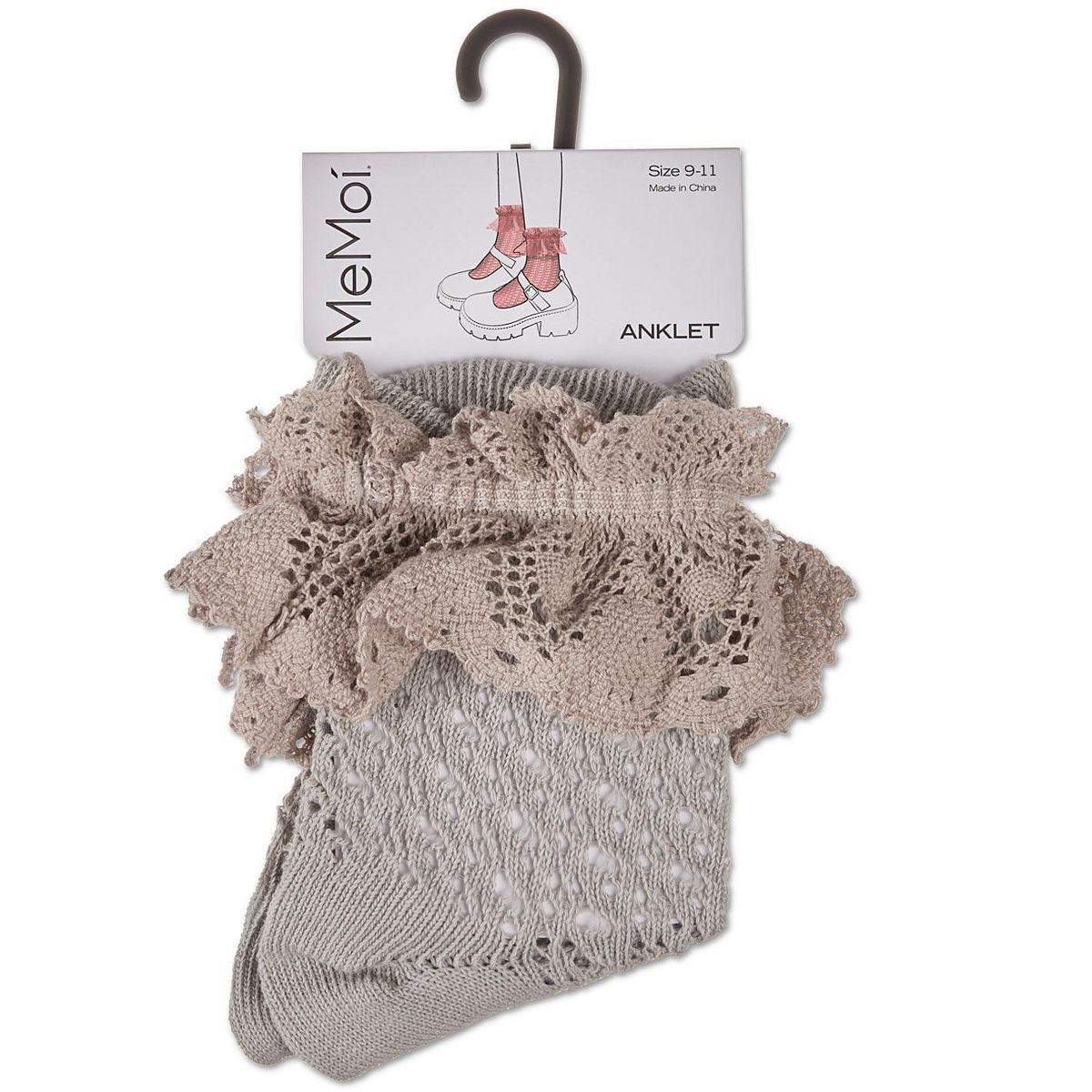 Memoi Women's Whimsy Lace Anklet Socks - thumbnail 4