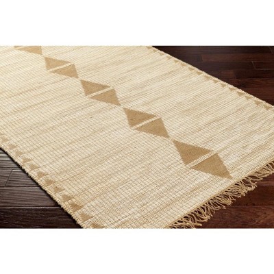 Handmade Khaki Woven Bohemian Rectangular Area Rug 2'3" x 3'9"