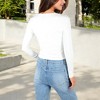 Anna-Kaci Women's Button Down Collared Top with Stretch Fabric Fitted Design - 3 of 4