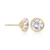 Ross-Simons 3.00 ct. t.w. Bezel-Set CZ Stud Earrings in 14kt Yellow Gold - 3 of 4