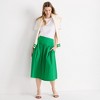 Lands' End Women's Poplin Drop Waist Midi Skirt - 4 of 4